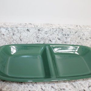 Longaberger Serving Tray Divided Dish Ivy Green